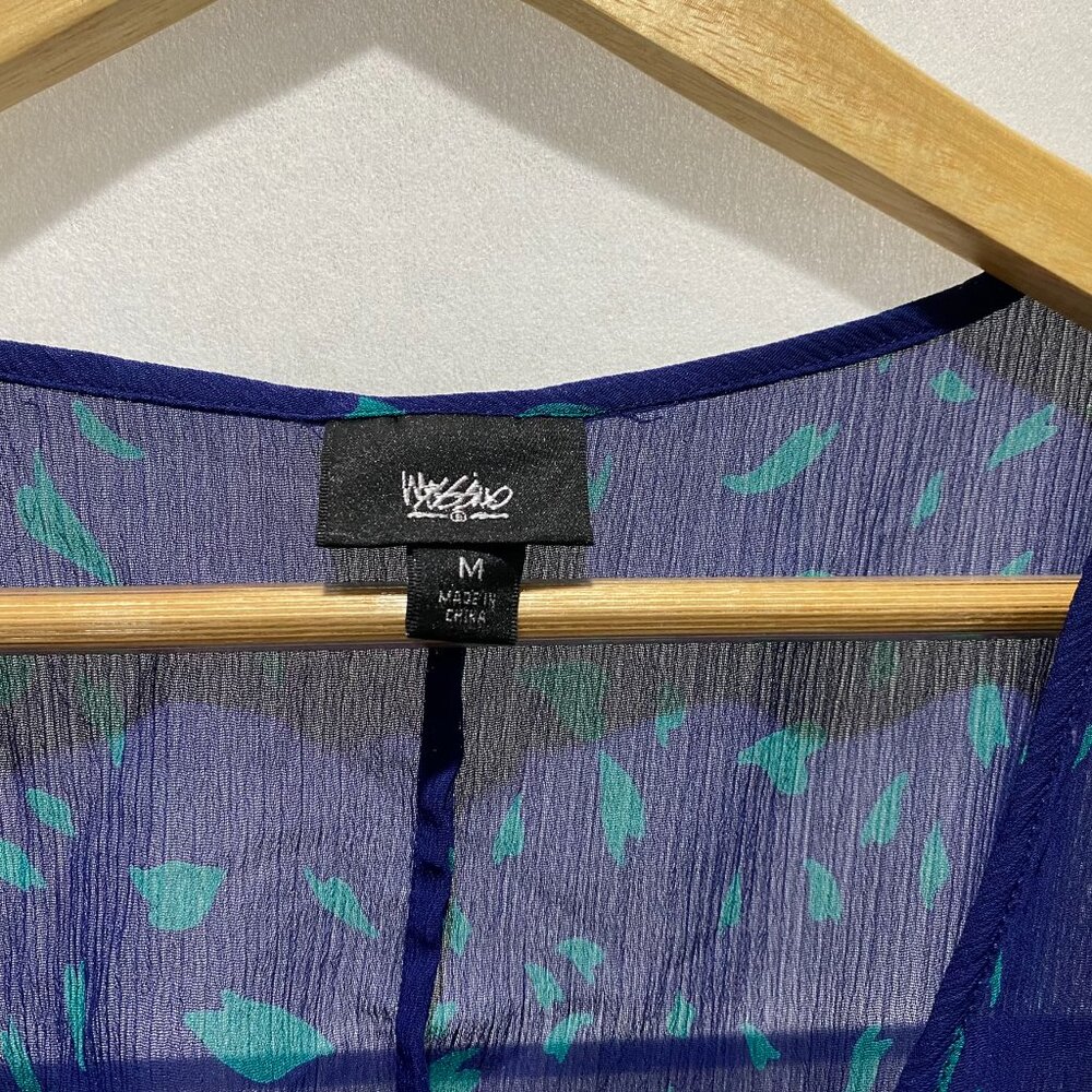 Mossimo Sheer Patterned V-neck Top - Picture 2 of 2